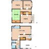 近鉄南大阪線/下市口駅 徒歩5分 1-2階 築33年 4LDKの間取り