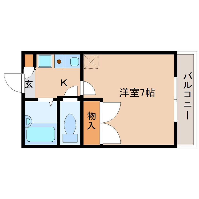 間取図 近鉄大阪線（近畿）/大和八木駅 徒歩14分 2階 築26年