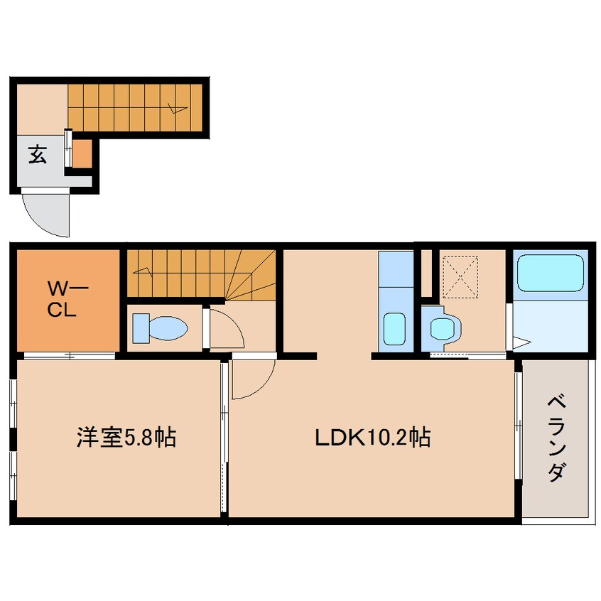 間取図 近鉄大阪線（近畿）/耳成駅 徒歩5分 2階 築12年