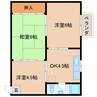 近鉄大阪線（近畿）/大和八木駅 徒歩6分 2階 築49年 3DKの間取り
