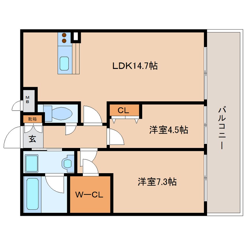 間取図 近鉄大阪線（近畿）/大和八木駅 徒歩15分 3階 築12年