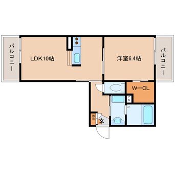 間取図 近鉄大阪線（近畿）/大和八木駅 徒歩7分 2階 築12年