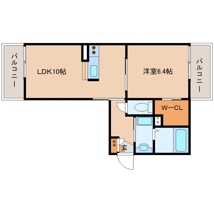間取図 近鉄大阪線（近畿）/大和八木駅 徒歩7分 2階 築12年