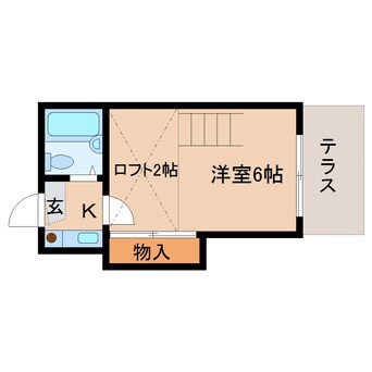 間取図 近鉄大阪線（近畿）/大和八木駅 徒歩10分 1階 築34年
