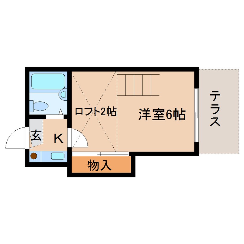間取図 近鉄大阪線（近畿）/大和八木駅 徒歩10分 1階 築34年