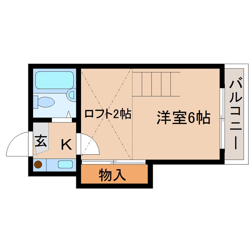 間取図 近鉄大阪線（近畿）/大和八木駅 徒歩10分 2階 築34年