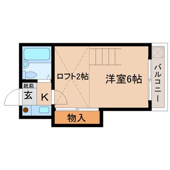 間取図 近鉄大阪線（近畿）/大和八木駅 徒歩10分 2階 築34年