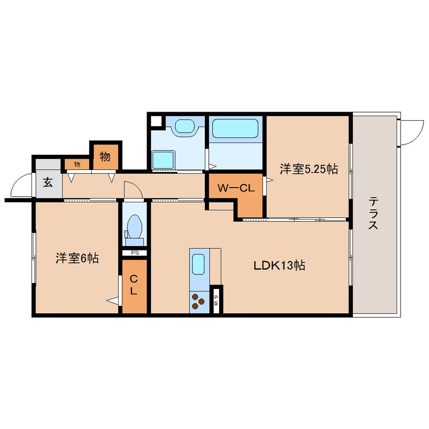 間取図 近鉄大阪線（近畿）/耳成駅 徒歩3分 1階 築10年