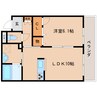 近鉄南大阪線/橿原神宮前駅 徒歩18分 2階 築11年 1LDKの間取り