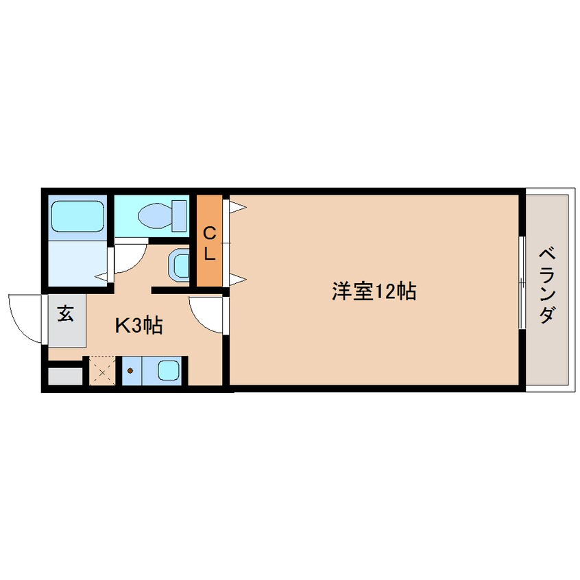 間取図 近鉄橿原線/橿原神宮前駅 徒歩14分 2階 築27年
