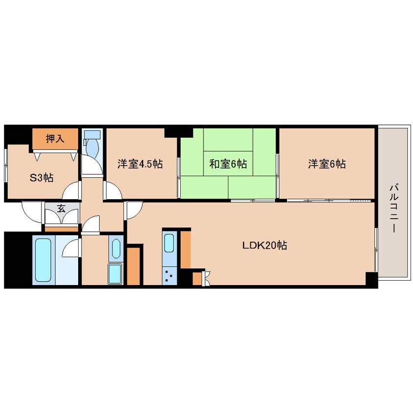 間取図 近鉄大阪線（近畿）/大和八木駅 徒歩5分 8階 築32年