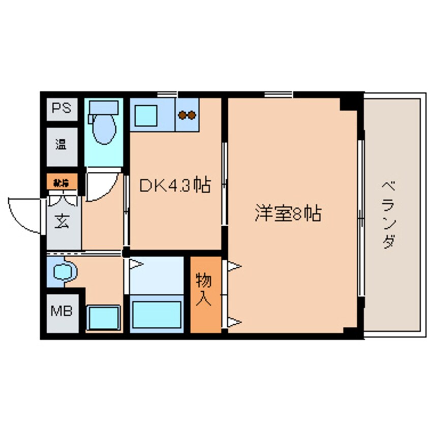 間取図 近鉄大阪線（近畿）/大和八木駅 徒歩7分 4階 築9年