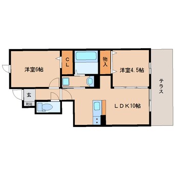 間取図 近鉄橿原線/田原本駅 徒歩17分 1階 築8年