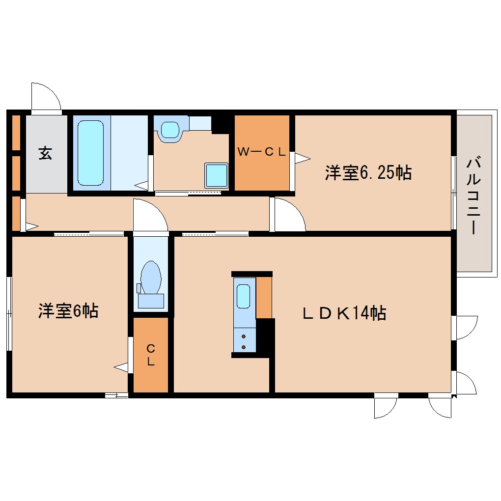 間取り図 近鉄大阪線（近畿）/大和八木駅 徒歩7分 2階 築8年