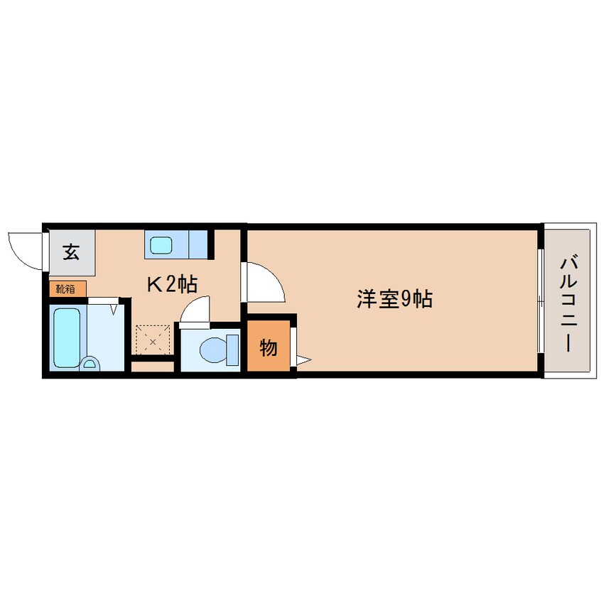 間取図 近鉄大阪線（近畿）/大和八木駅 徒歩5分 2階 築27年