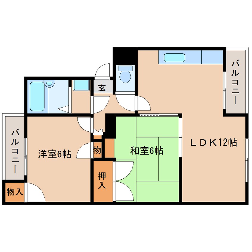 間取図 近鉄橿原線/笠縫駅 徒歩8分 1階 築32年