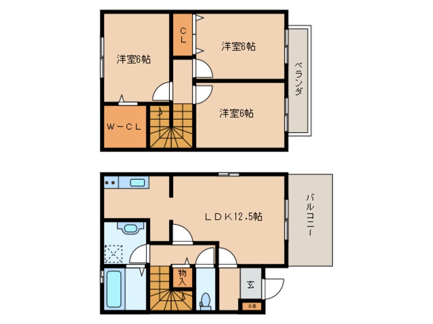 間取図 近鉄橿原線/橿原神宮前駅 徒歩13分 1-2階 築7年