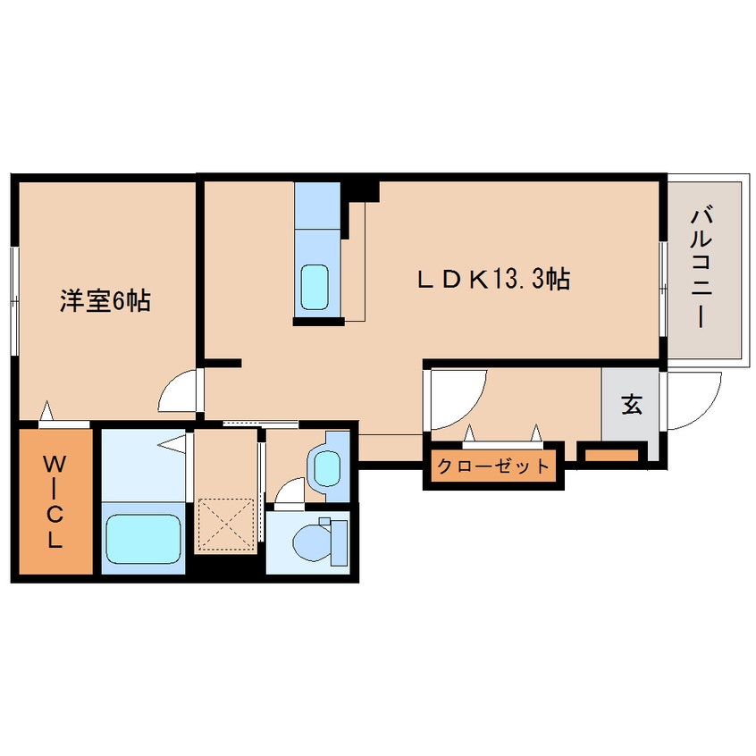 間取図 近鉄大阪線（近畿）/真菅駅 徒歩18分 1階 築9年