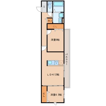 間取図 近鉄橿原線/大和八木駅 徒歩7分 1階 築7年