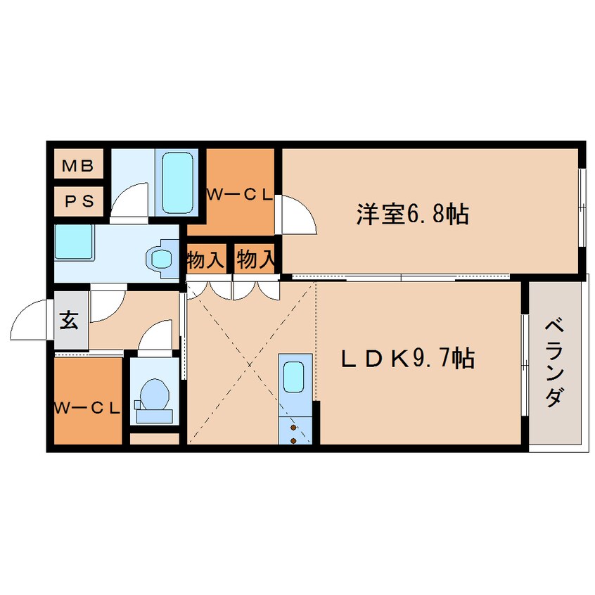 間取図 近鉄大阪線（近畿）/大和八木駅 徒歩5分 3階 築7年