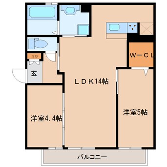 間取図 近鉄大阪線（近畿）/大和八木駅 徒歩12分 2階 築6年