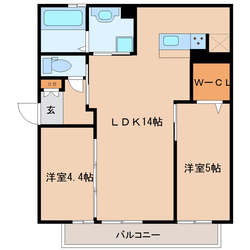 間取図 近鉄大阪線（近畿）/大和八木駅 徒歩12分 2階 築6年