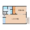 近鉄橿原線/新ノ口駅 徒歩5分 2階 築47年 1LDKの間取り
