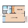 近鉄橿原線/新ノ口駅 徒歩5分 2階 築47年 1LDKの間取り