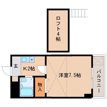 間取図 近鉄大阪線（近畿）/真菅駅 徒歩6分 4階 築34年