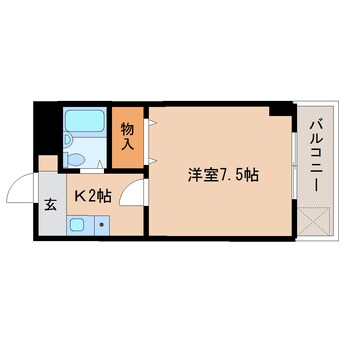 間取図 近鉄大阪線（近畿）/真菅駅 徒歩6分 3階 築34年