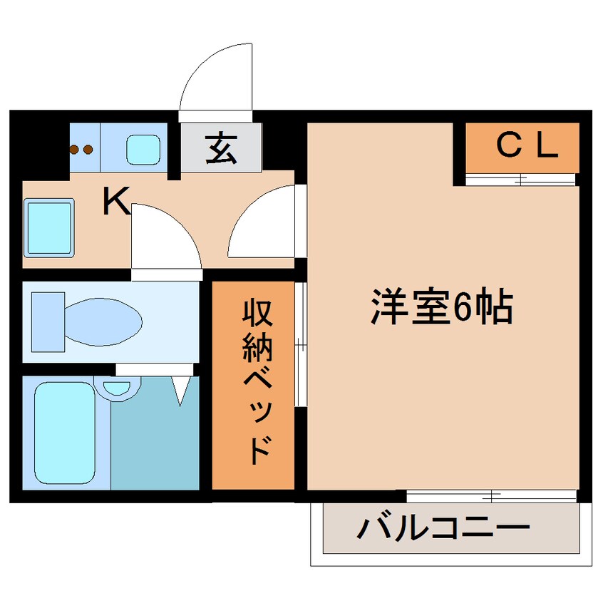 間取図 近鉄大阪線（近畿）/真菅駅 徒歩21分 1階 築22年