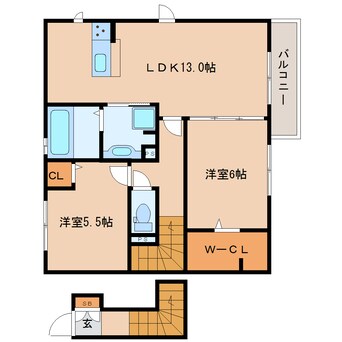 間取図 近鉄橿原線/八木西口駅 徒歩18分 2階 築5年