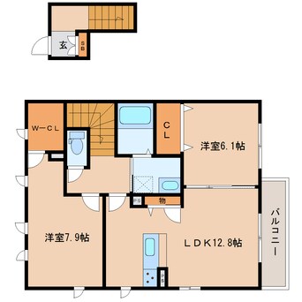 間取図 近鉄橿原線/田原本駅 徒歩12分 2階 築6年