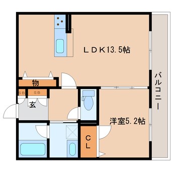 間取図 近鉄大阪線（近畿）/大和八木駅 徒歩3分 2階 築4年