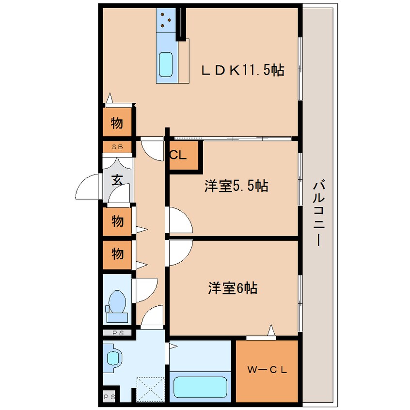 間取図 近鉄大阪線（近畿）/大和八木駅 徒歩20分 3階 築4年