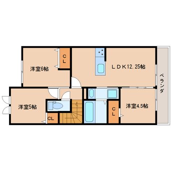 間取図 近鉄橿原線/田原本駅 徒歩5分 2階 築5年