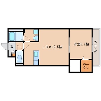 間取図 近鉄大阪線（近畿）/大和八木駅 徒歩10分 1階 築3年