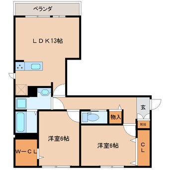 間取図 近鉄大阪線（近畿）/真菅駅 徒歩12分 3階 築3年