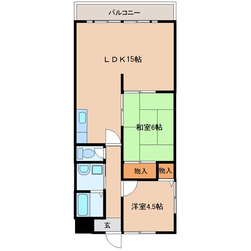 間取図 近鉄南大阪線/橿原神宮西口駅 徒歩5分 2階 築34年