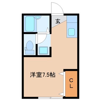 間取図 近鉄大阪線（近畿）/大和八木駅 徒歩16分 1階 築39年