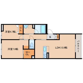 間取図 近鉄大阪線（近畿）/大和八木駅 徒歩14分 3階 築2年