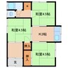 近鉄南大阪線/岡寺駅 徒歩8分 1階 築51年 3Kの間取り