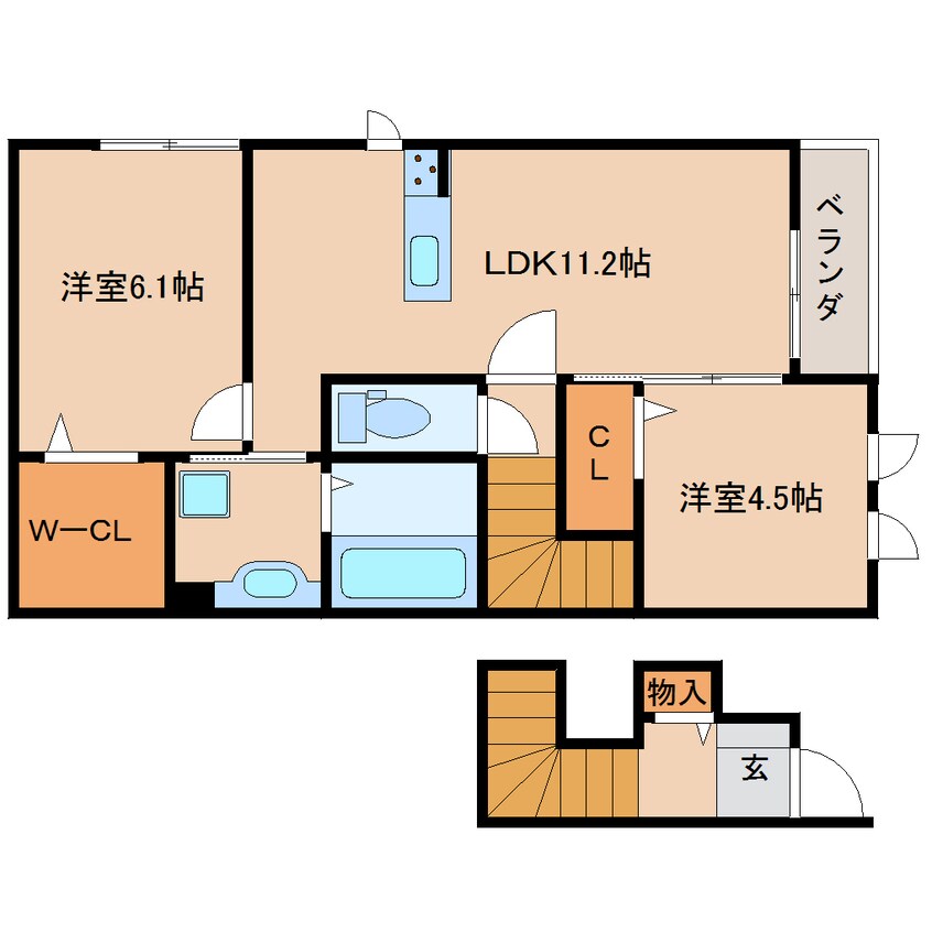 間取図 近鉄橿原線/畝傍御陵前駅 徒歩4分 2階 築3年