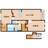 近鉄南大阪線/坊城駅 徒歩9分 2階 築浅 2LDKの間取り