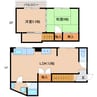 近鉄南大阪線/壺阪山駅 徒歩1分 1階 築42年 2LDKの間取り