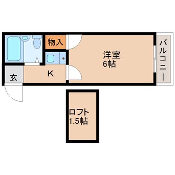 間取図 近鉄大阪線（近畿）/大和八木駅 徒歩8分 1階 築33年