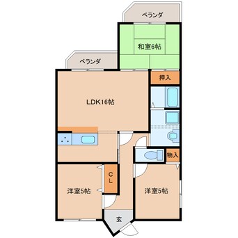 間取図 近鉄橿原線/新ノ口駅 徒歩10分 8階 築29年