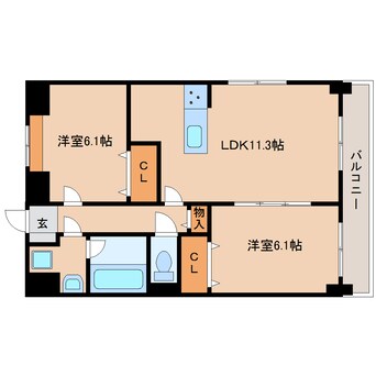 間取図 近鉄橿原線/新ノ口駅 徒歩8分 5階 建築中