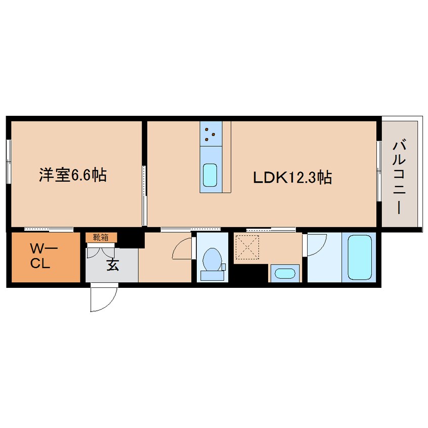 間取図 近鉄橿原線/橿原神宮前駅 徒歩6分 2階 1年未満