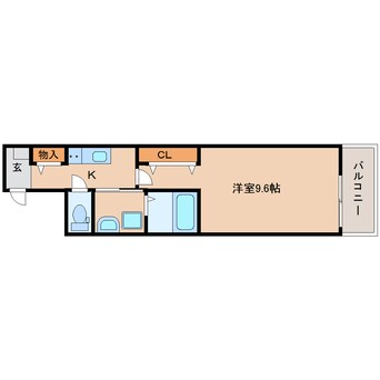 間取図 近鉄大阪線（近畿）/耳成駅 徒歩9分 2階 1年未満